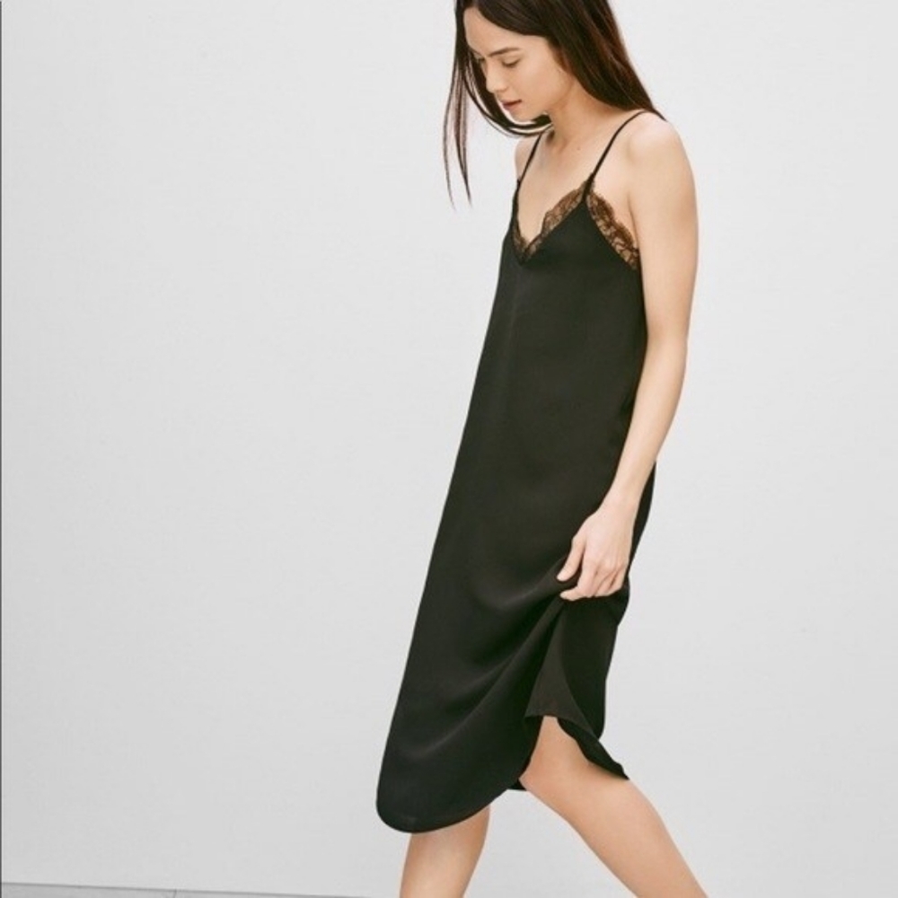 Aritzia Babaton Townsend Black Slip Dress